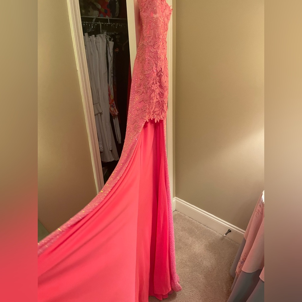 Flirt Prom & Pageant Amarra Pink Corset Prom Dress - Picture 10 of 15